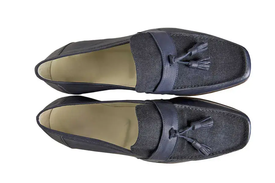 Suede Loafer, Navy - Image 2